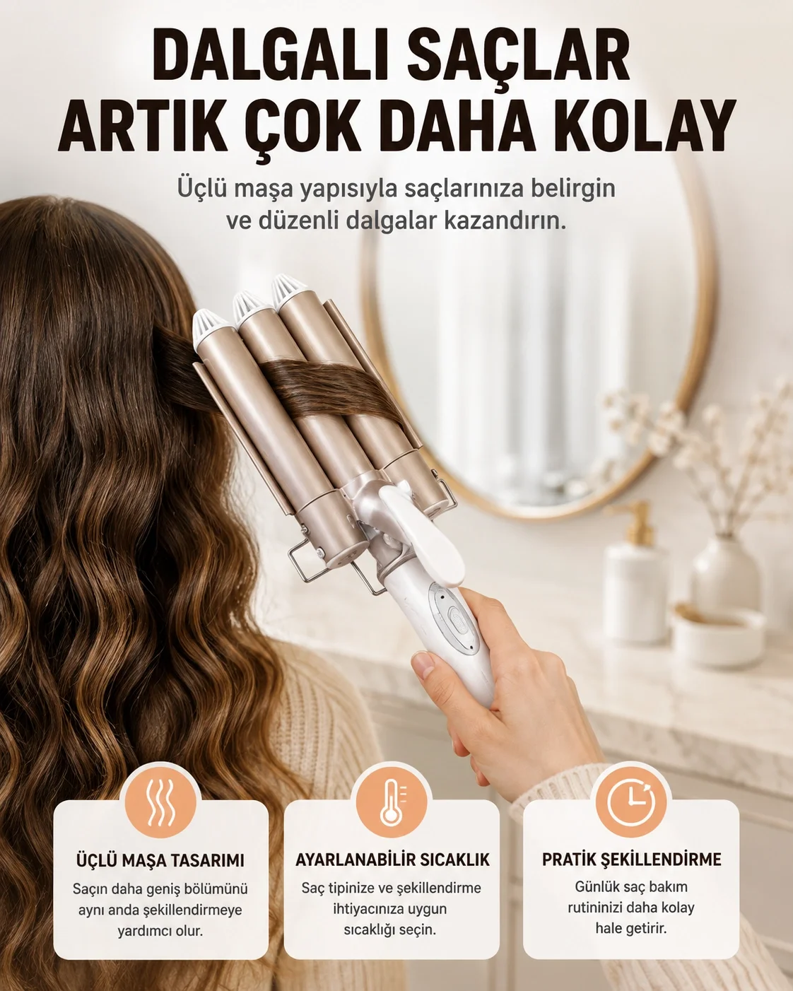 Bukle Saç Maşası – Kolay Kullanım, Sağlıklı Bukleler yüksek ısılı Yeni Nesil Fiyatı, Yorumları ve Özellikleri