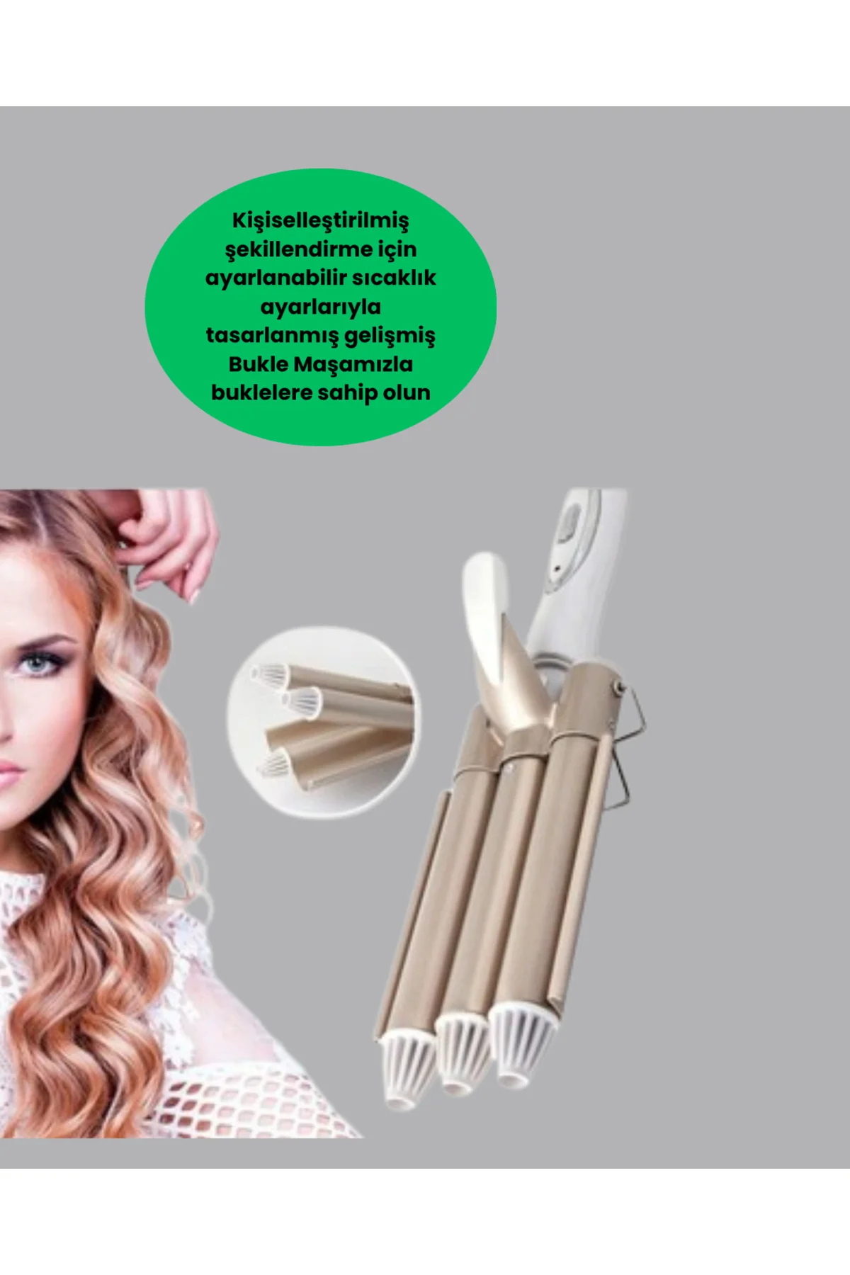 Bukle Saç Maşası – Kolay Kullanım, Sağlıklı Bukleler yüksek ısılı