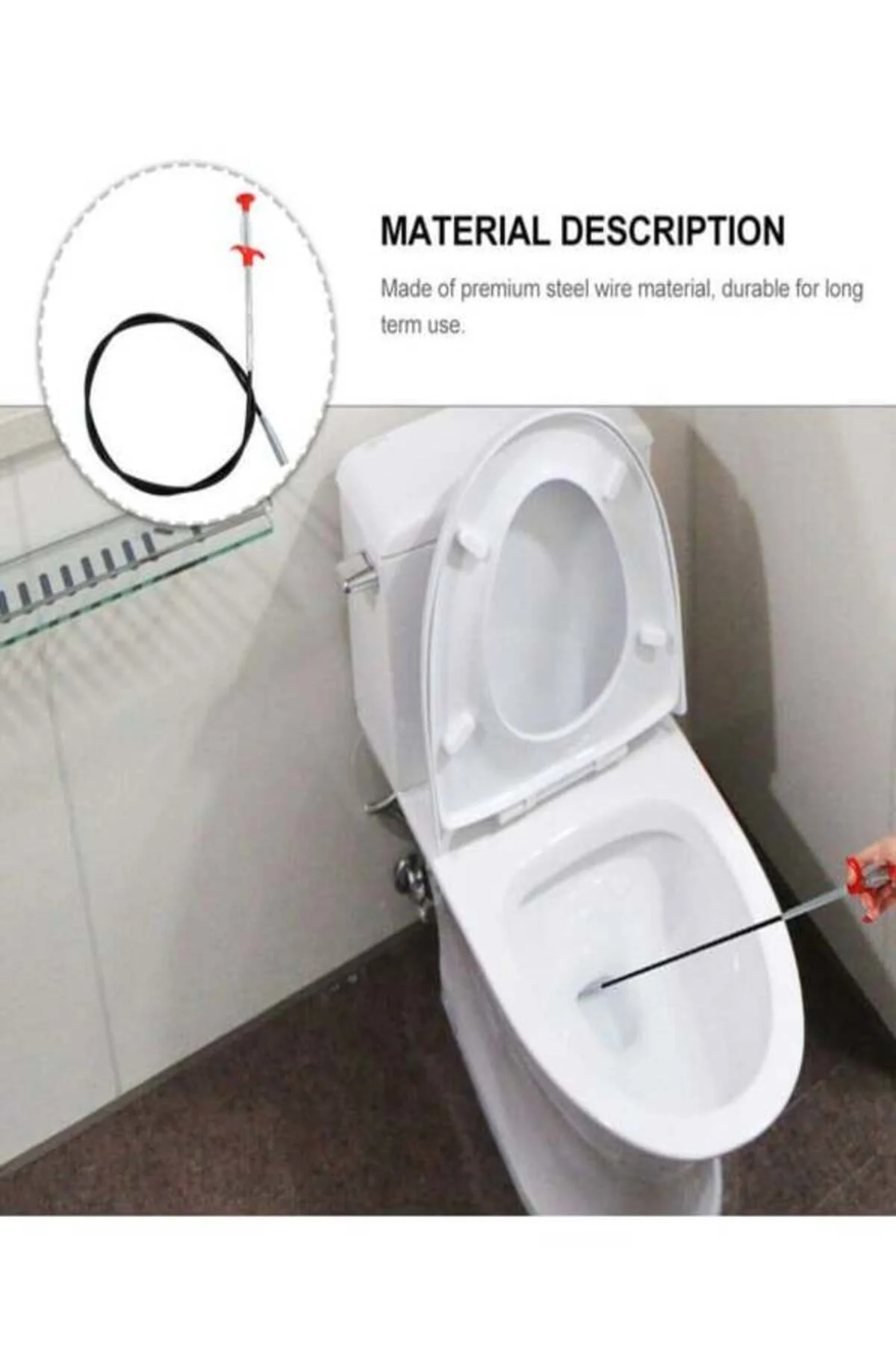 Bükülebilir Esnek Pençeli Lavabo Açıcı Çubuk Mutfak Banyo Lavabo 