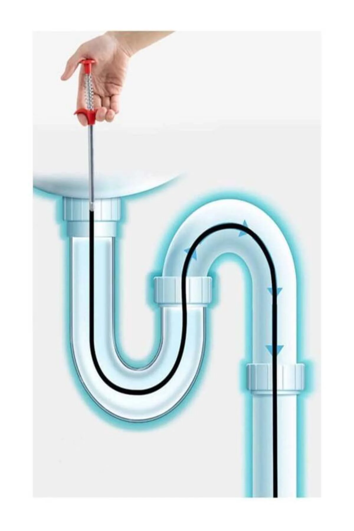 Bükülebilir Esnek Pençeli Lavabo Açıcı Çubuk Mutfak Banyo Lavabo 
