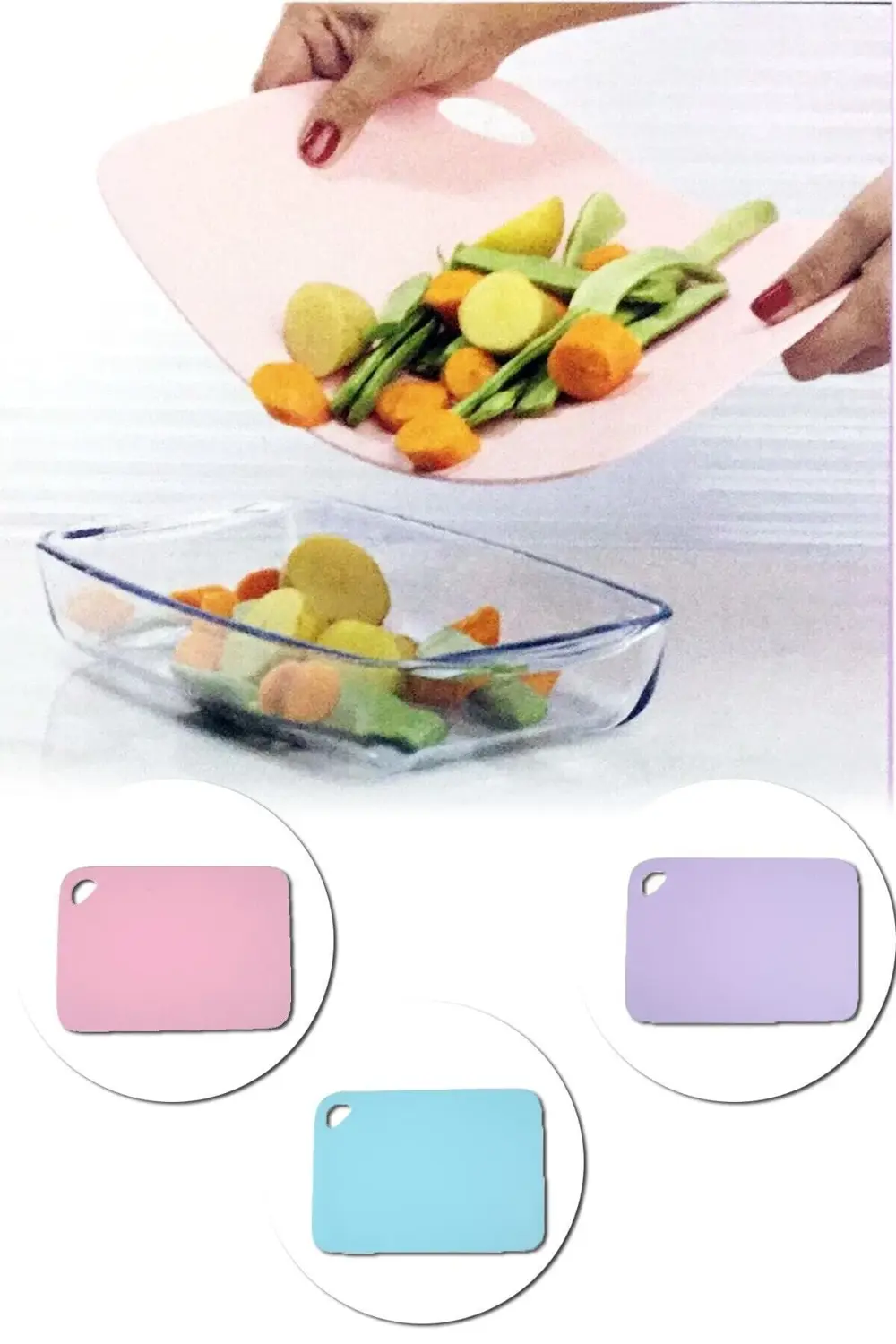 Bükülebilir Kesim Tahtası Pratik Kesme Panosu Ak-685