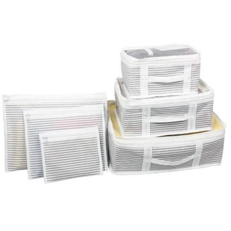 Bul İçi Düzenleyici Valiz  Organizer 6 lı Set - Çizgili