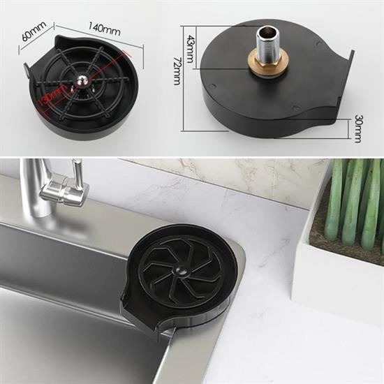 Woody Sofia Bulaşık Durulama Bardak Yıkama Aparatı Mutfak Lavaboları İçin Hız