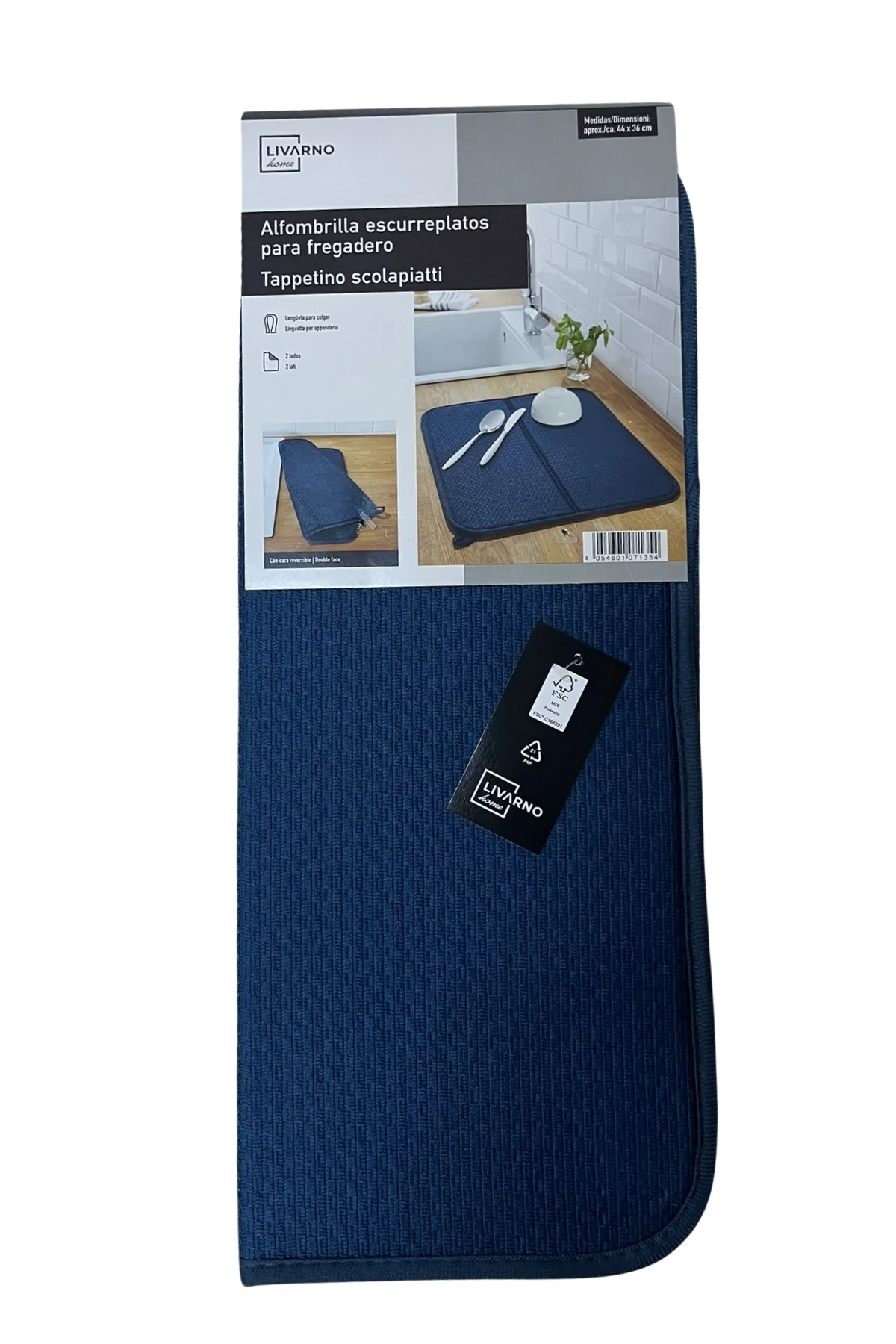 Bulaşık Matı Mikrofiber Livarno 44 x 36 cm, Lacivert