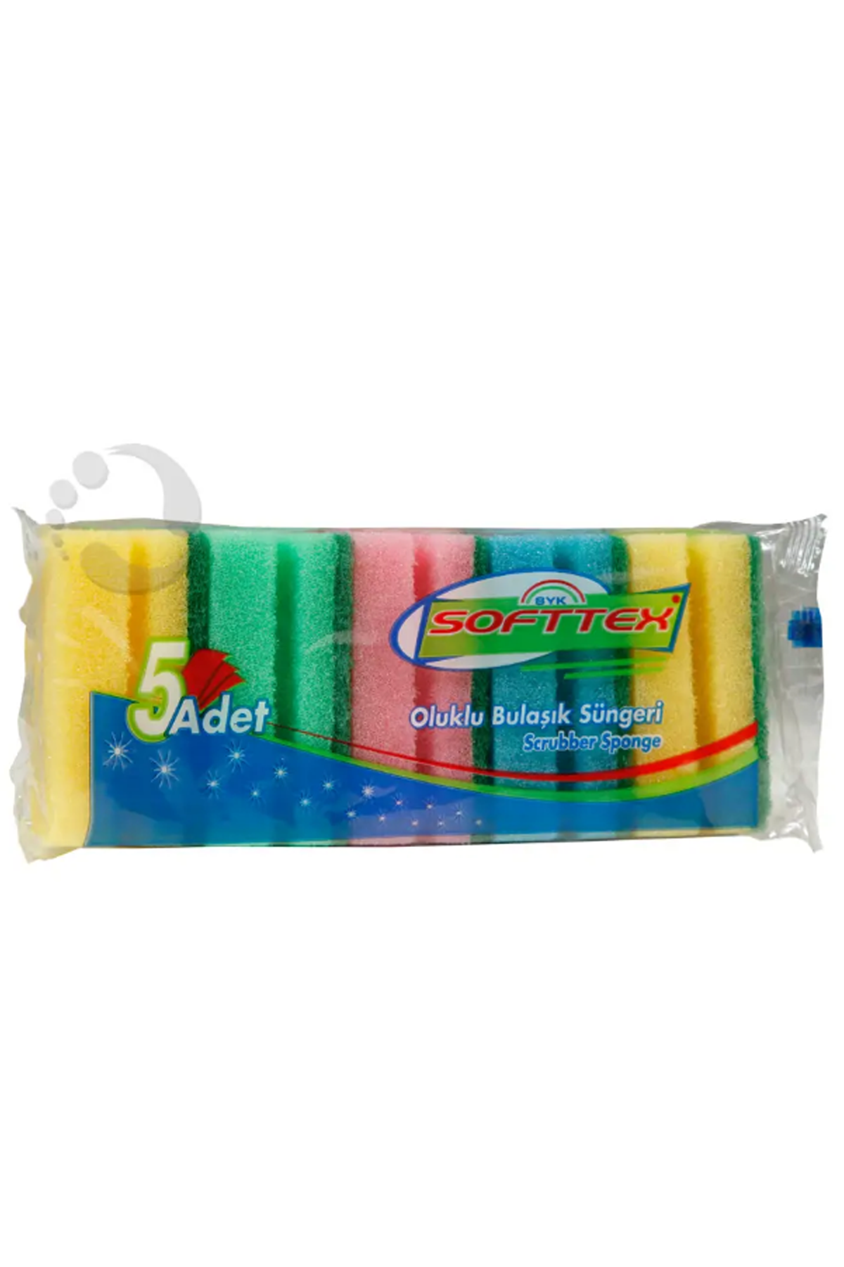 Just Cheap Store Bulaşik Süngeri Oluklu 5'Li Nrx-F552