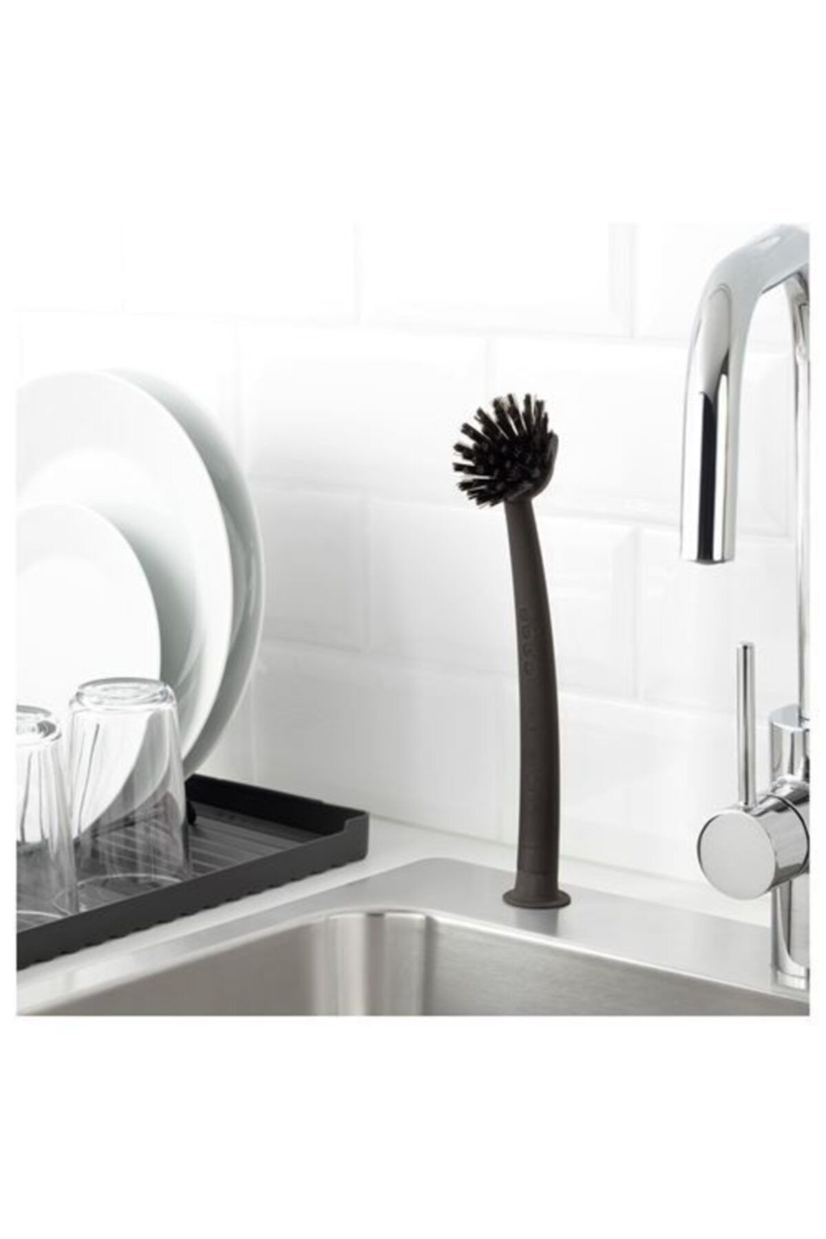 İkea Bulaşık Temizleme Fırçası Uzunluk: 29 Cm Vantuzlu Plastik Bulaşık