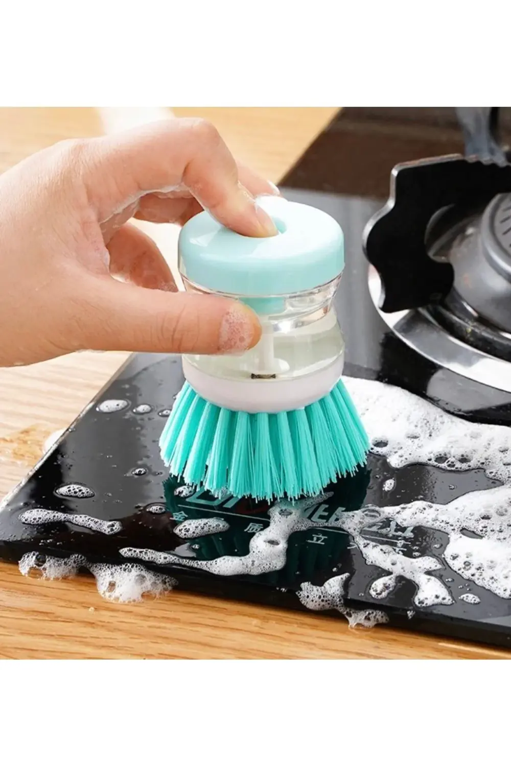 Bulaşık Yıkama Fırçası Deterjan Hazneli Çok Amaçlı