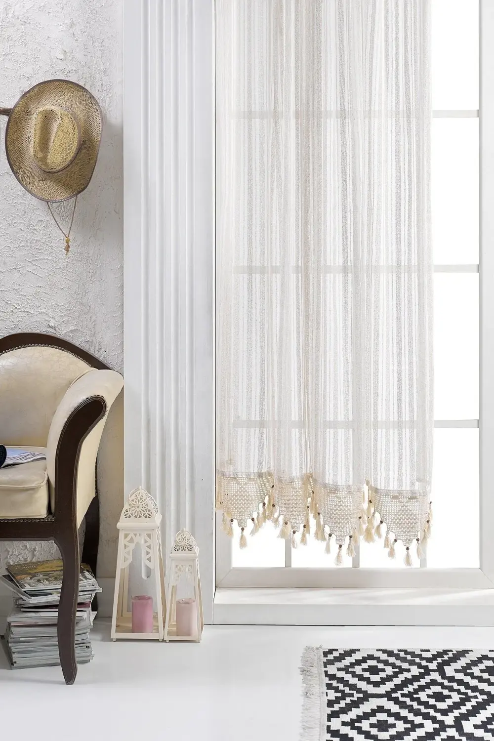 Buldan Çizgili Tül Perde