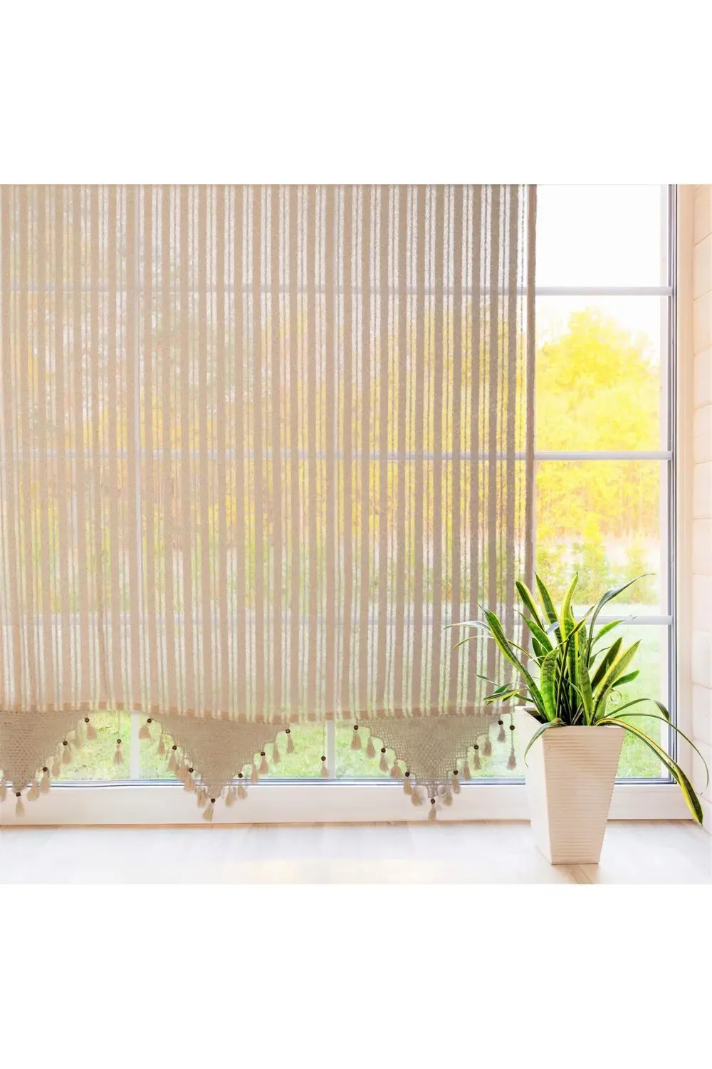 Buldan Çizgili Tül Perde