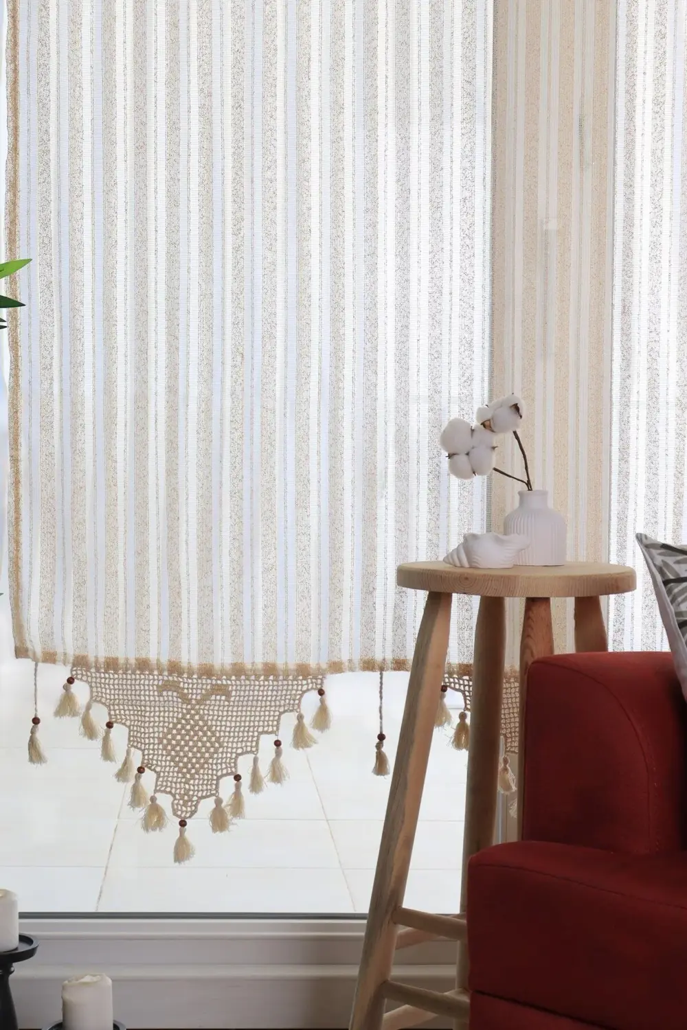 Buldan Çizgili Tül Perde