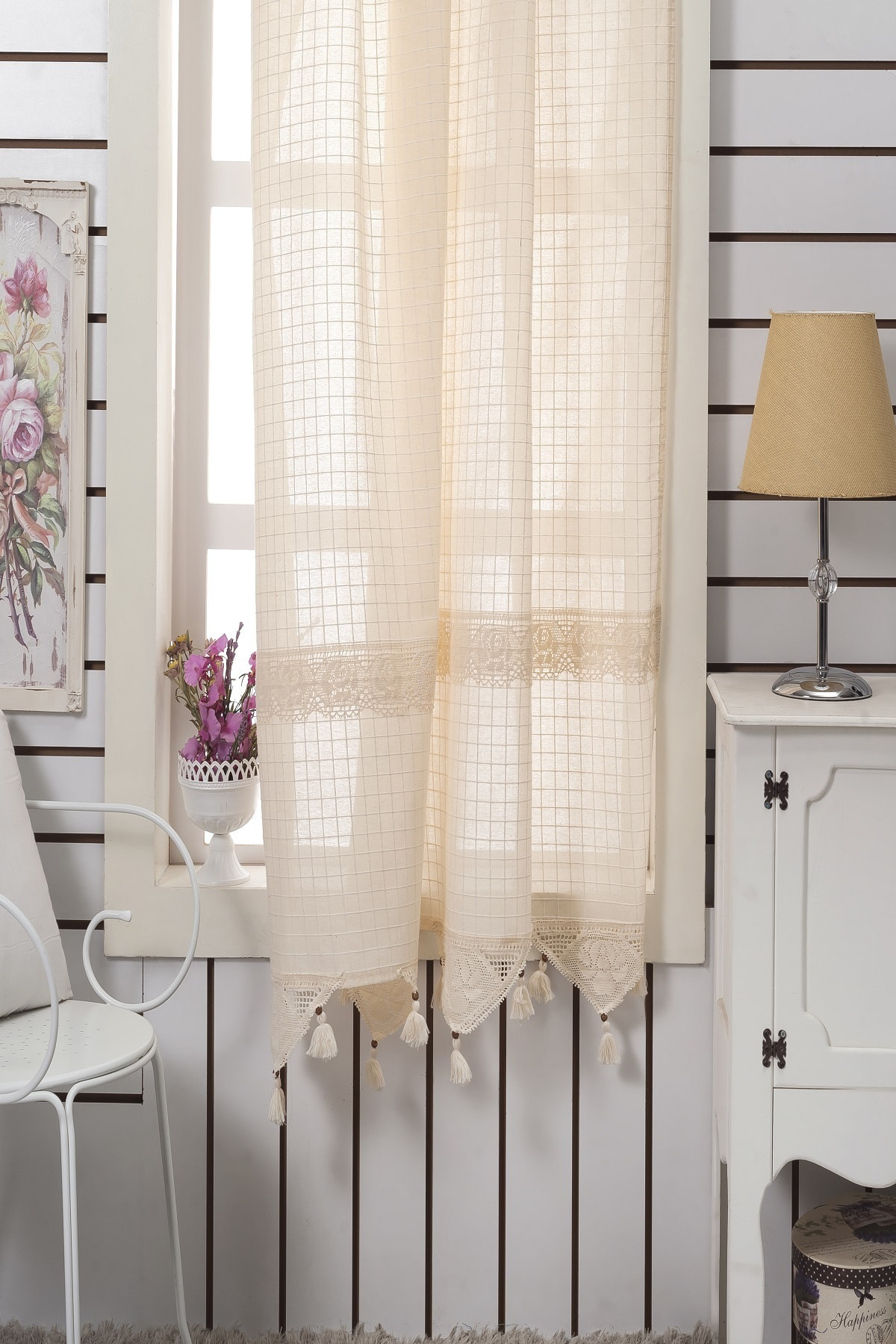 Buldan Concept Buldan İşi Ara Dantelli Perde