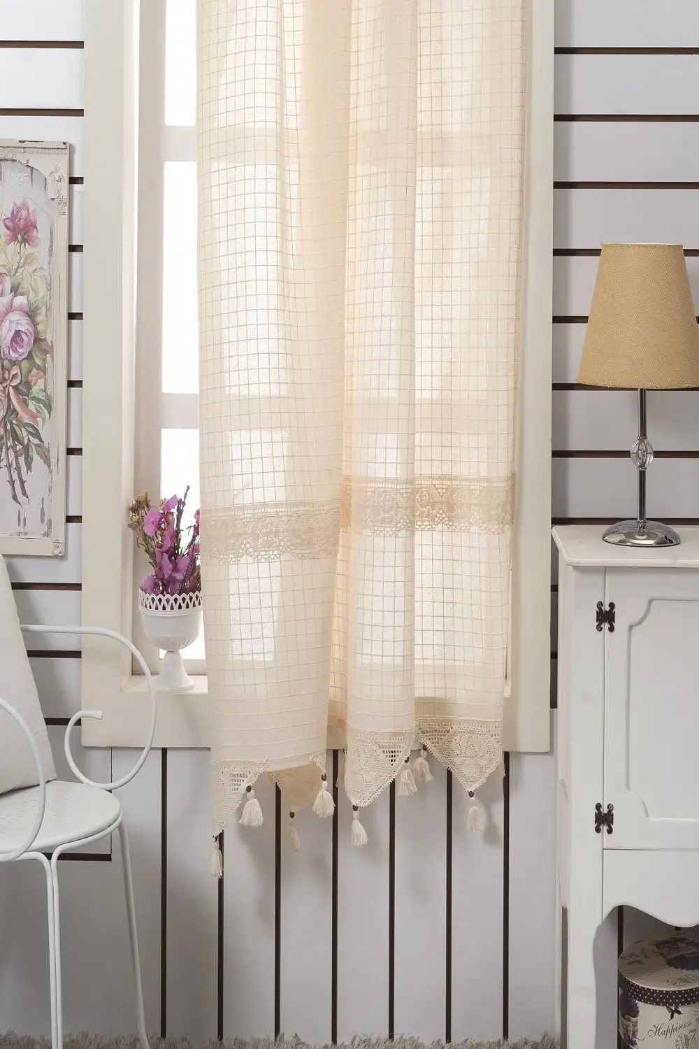 Buldan Işi Ara Dantelli Perde