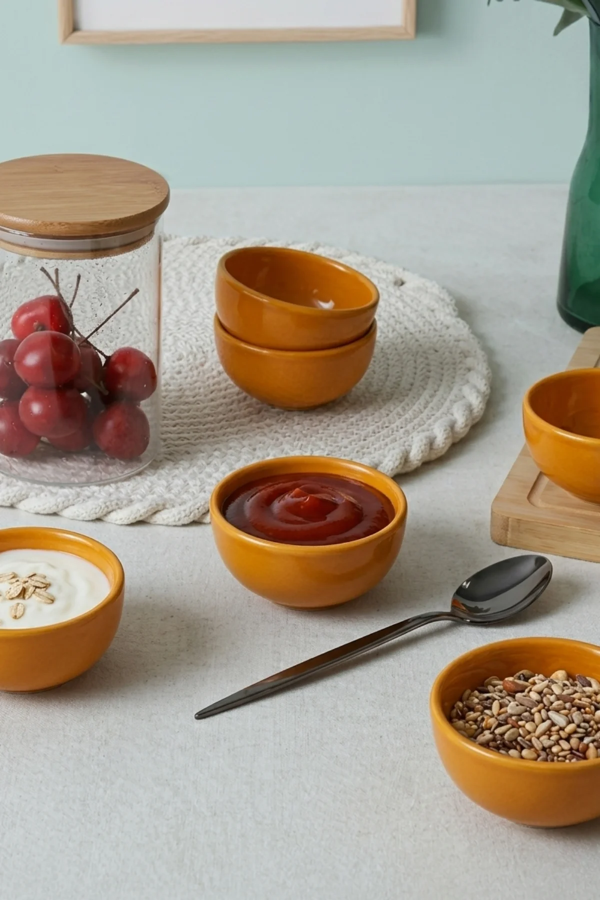 Bulut Kahvaltılık / Çerezlik / Sosluk / Reçellik Kase Sarı 8 cm 6