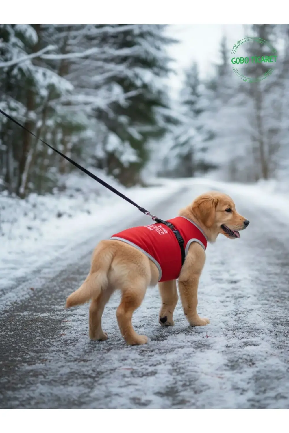 Burada Patron Benim Baskılı Kırmızı Kedi ve Köpek Kıyafeti Elbise