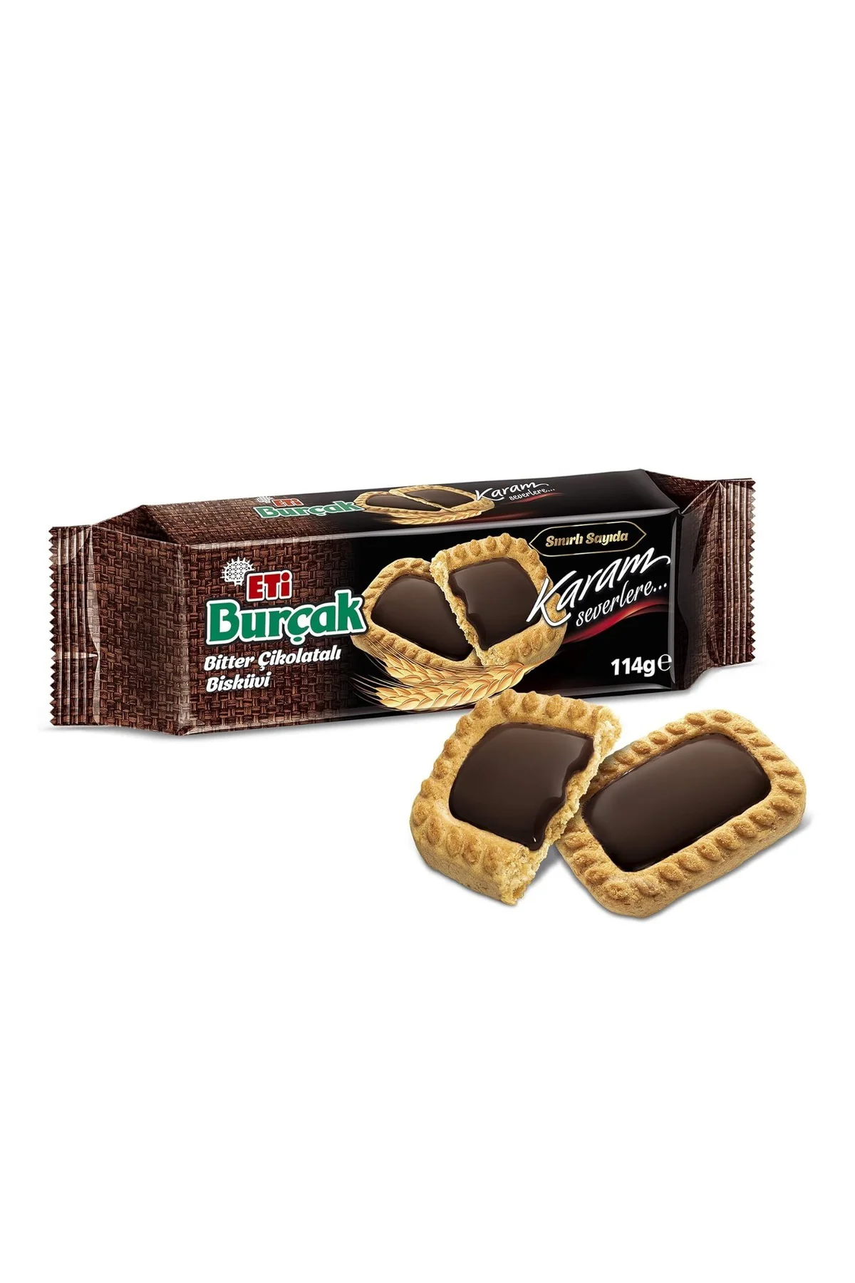 Burçak Bitter Çikolatalı Yulaflı Bisküvi 114 g x 12 Adet