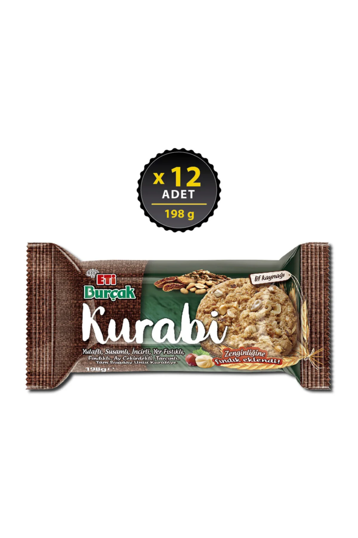 Burçak Kurabi Fındıklı 198 g x 12 Adet