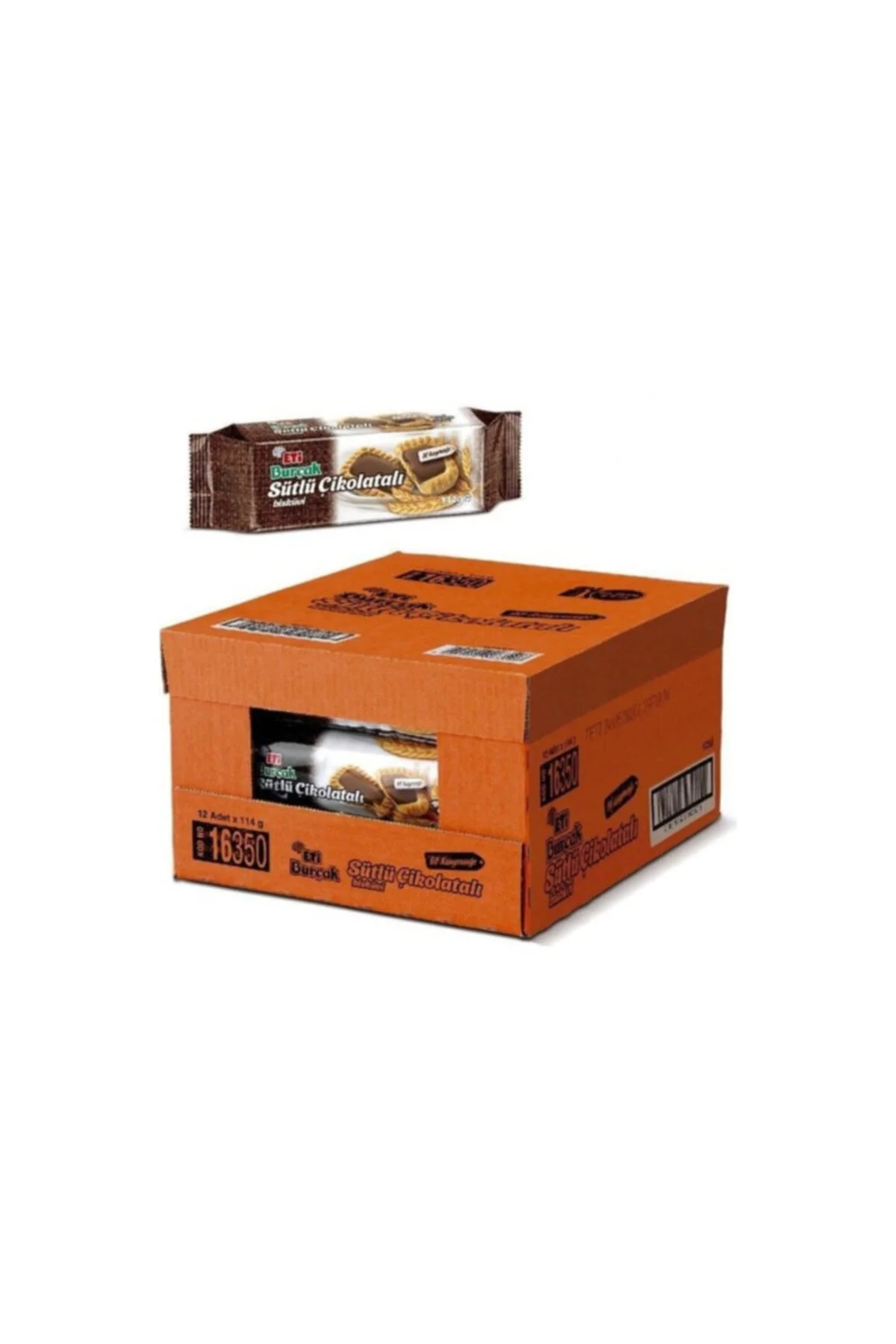 Burçak Sütlü Çikolatalı Bisküvi 114 Gr. X 12 Adet
