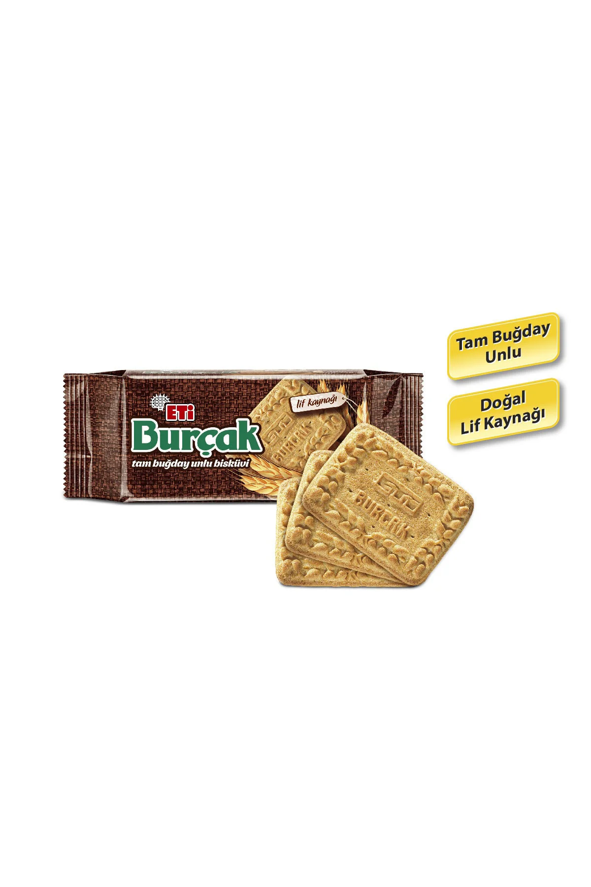 Burçak Tam Buğday Unlu Bisküvi 131 g x 24 Adet