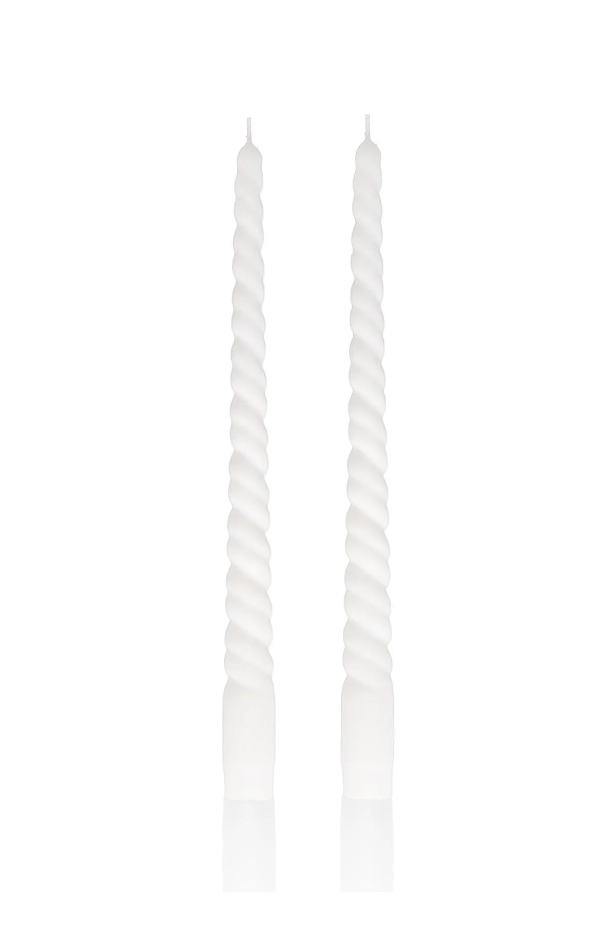 Burgu Şamdan Mumu 2li Set Krem 29 cm