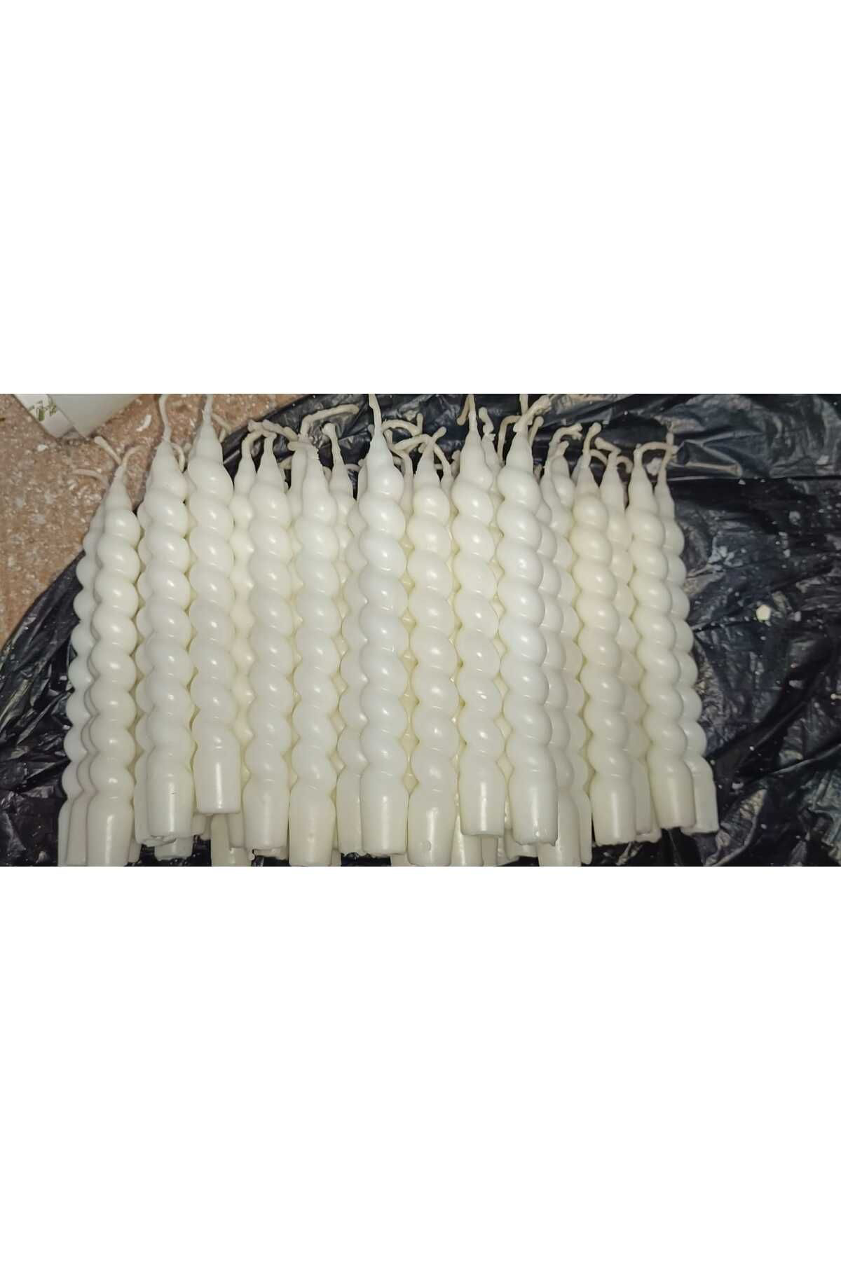 Bidünya Renk Burgulu Mum 3 Lu Set Vanilya Kokulu 21 Cm