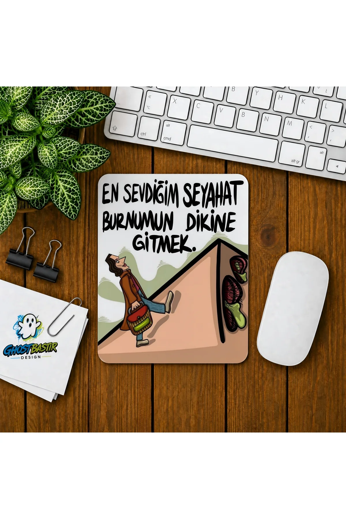 Burnunun Diki Baskılı Oyuncu Mousepad 042