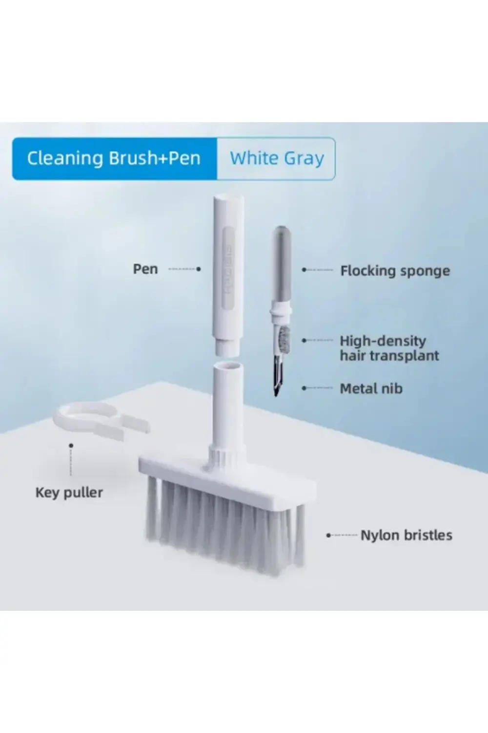 Büro Ev Ofis Yazlık Hijyeni için 5PARÇA Detaylı Klavye Kulaklık T Büro Ev Ofis Yazlık Hijyeni için 5PARÇA Detaylı Klavye Kulaklık T