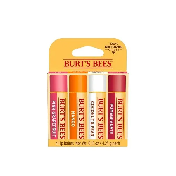 Burt's Bees Lip Balm Superfruit 4'lü Pack 4.25Gr Burt's Bees Lip Balm Superfruit 4'lü Pack 4.25Gr