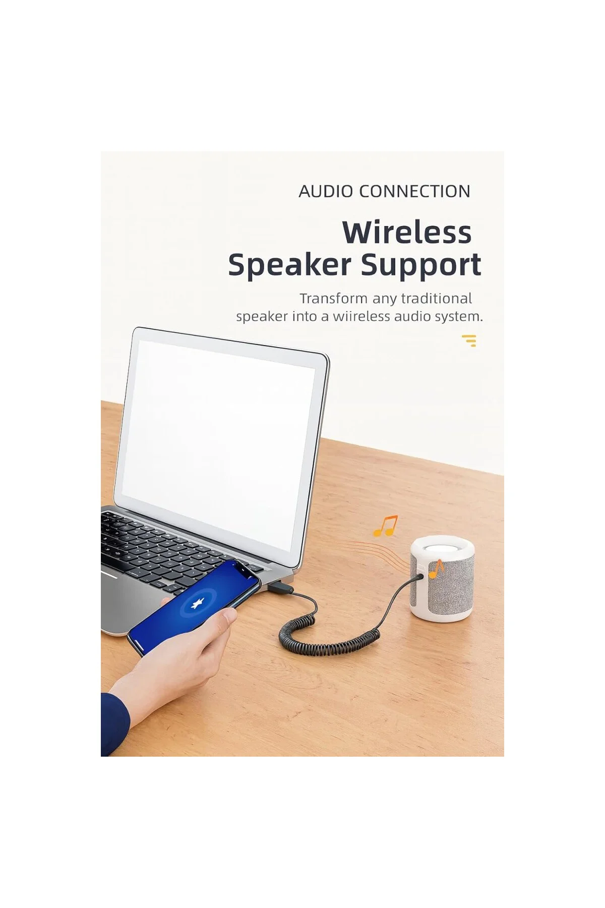Busstier AUX Bluetooth 5.0 Alıcı Adaptör Mikrofonlu USB Beslemeli