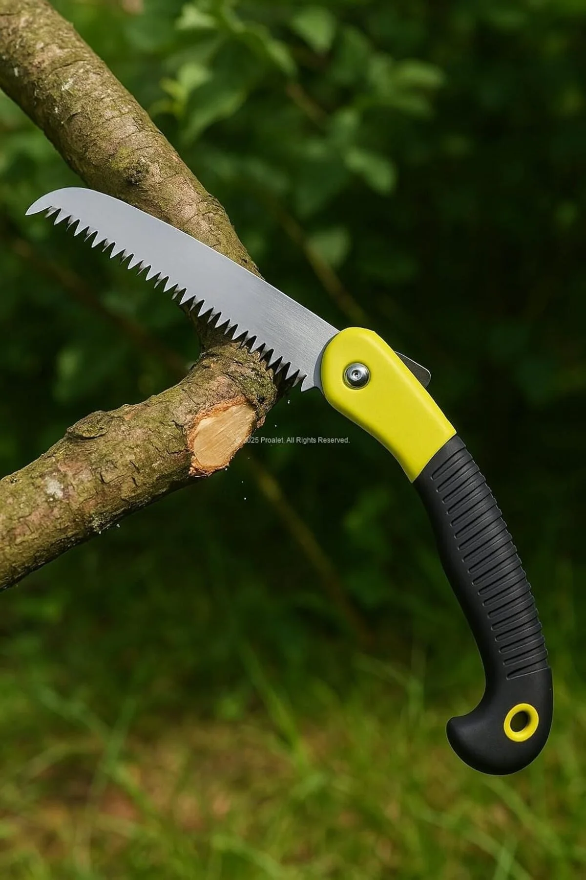 Busstier Katlanır Budama Testeresi, 18 cm Paslanmaz Çelik Bıçak, 23 cm Kaymaz Ergonomik Sap, Güvenli - Görsel 5