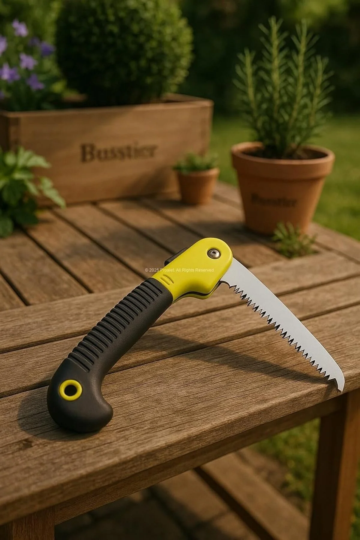 Busstier Katlanır Budama Testeresi, 18 cm Paslanmaz Çelik Bıçak, 23 cm Kaymaz Ergonomik Sap, Güvenli - Görsel 8
