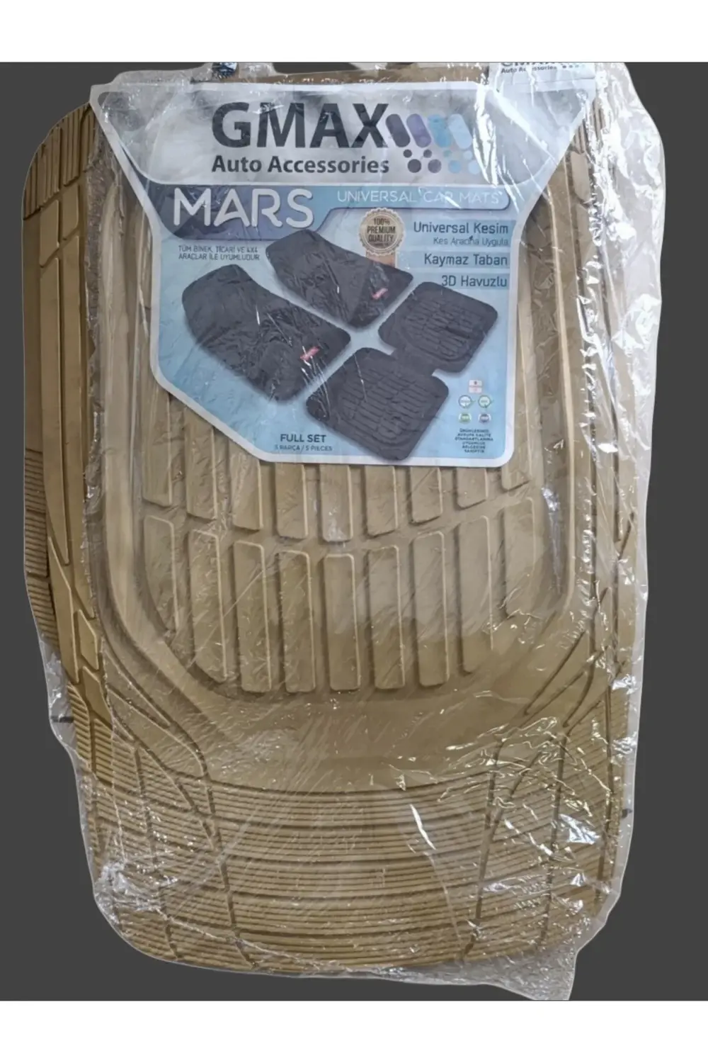 Butik Oto Paspas Bej Kauçuk Ve Kokusuz Tüm Araçlara Uyumludur