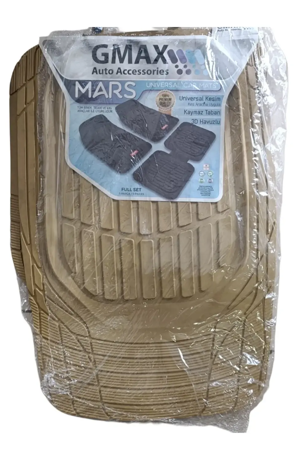 Butik Oto Paspas Bej Kauçuk Ve Kokusuz Tüm Araçlara Uyumludur