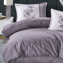 Butik Serisi Çizgili Ranforce Çift Kişilik Nevresim Takımı Suave 