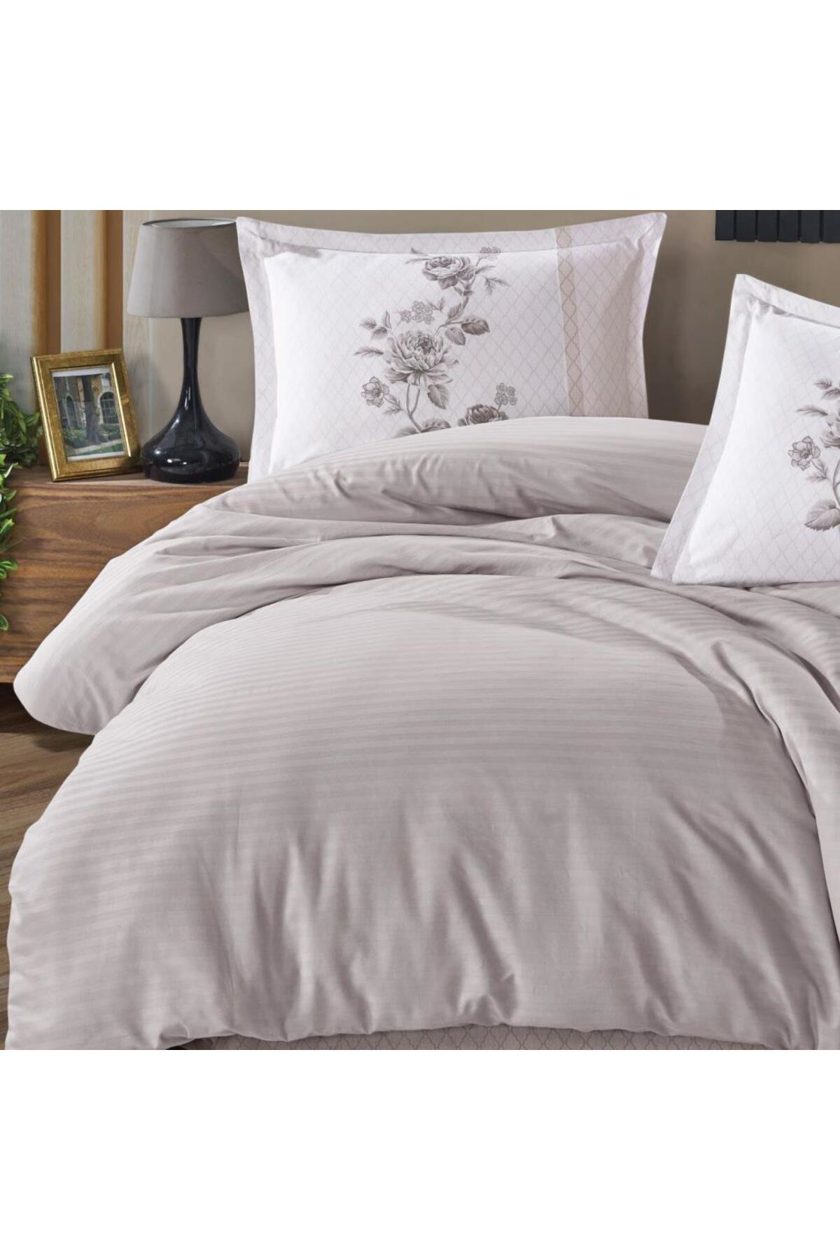 Doremodam Butik Serisi Çizgili Ranforce Çift Kişilik Nev Takımı Suave V6 Aç