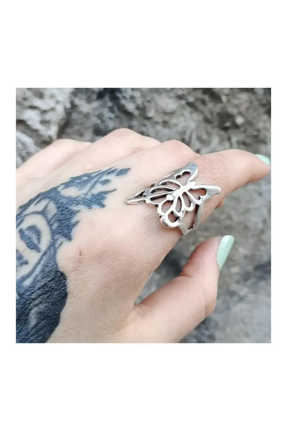 Butterfly Silver Ayarlanabilir Yüzük