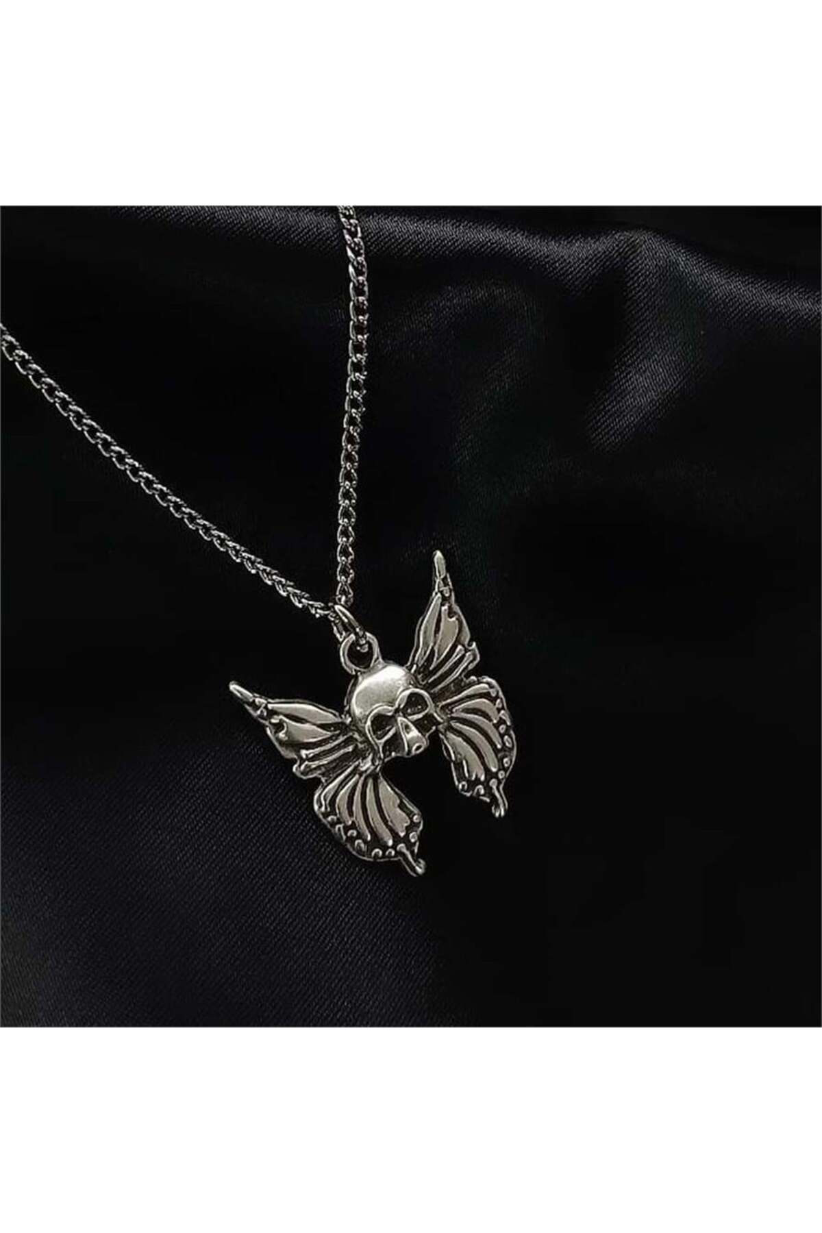 Butterfly Skull Kolye