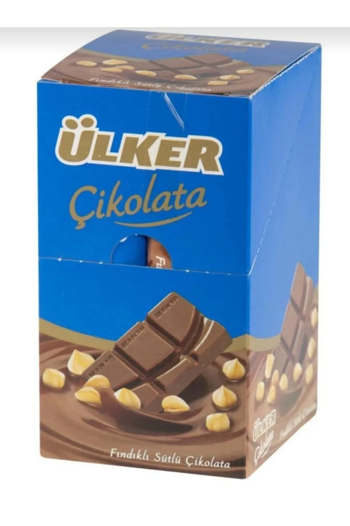 Bütün Fındıklı Sütlü Baton Çikolata 30 Gram x (12 Adet)