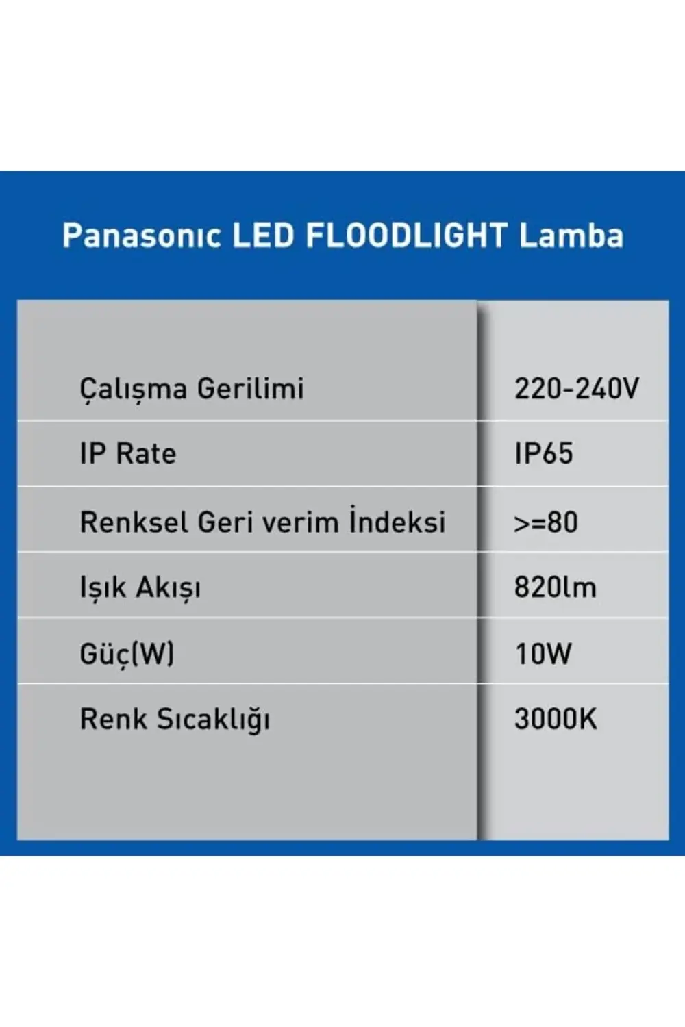 buybeam LED PROJEKTÖR, SICAK BEYAZ IŞIK 10W 820LM 3000K polyrush