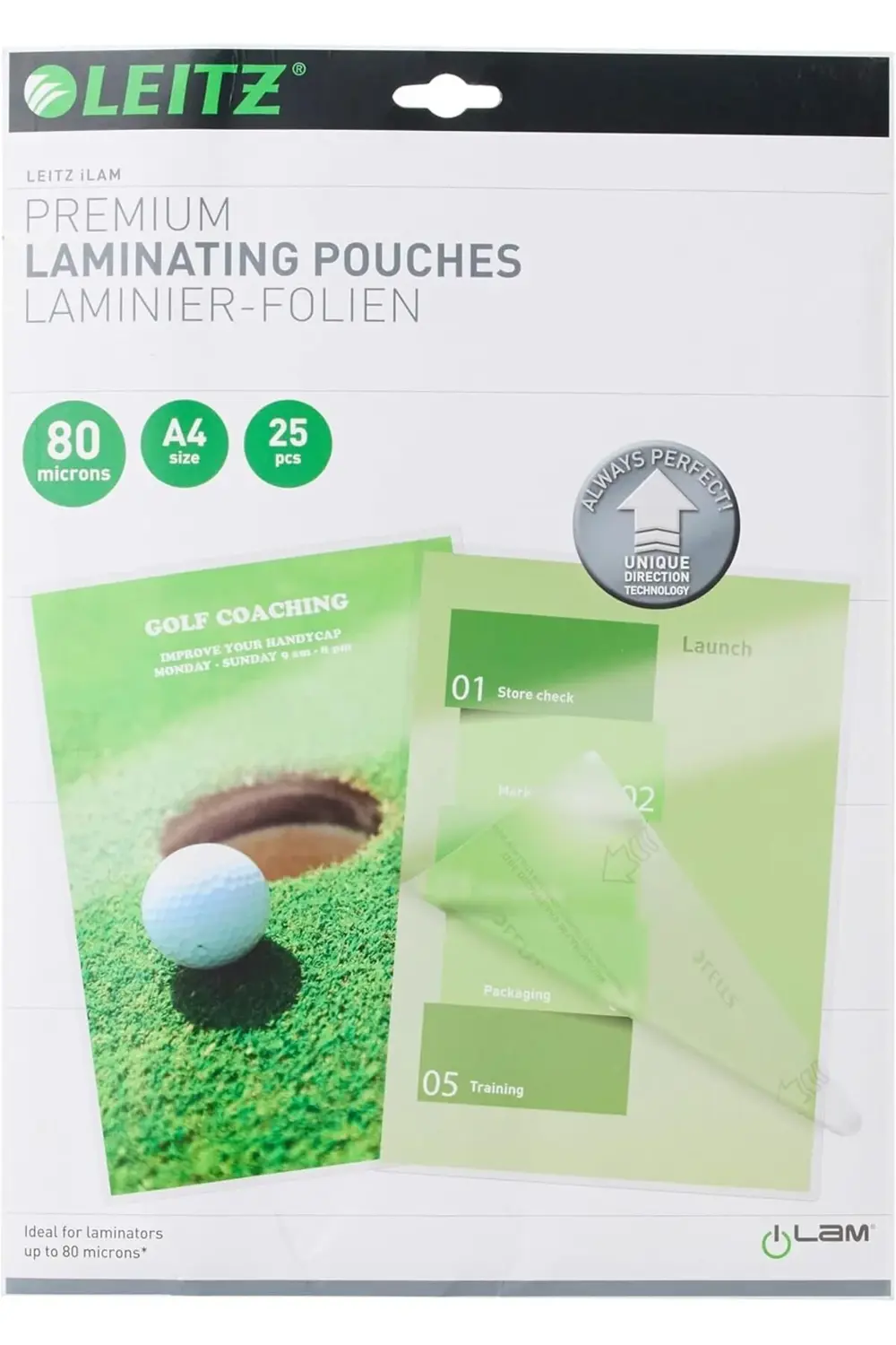 buybeam UDT Laminasyon Poşeti, A4, 80 mikron, 25 adet, Şeffaf pol