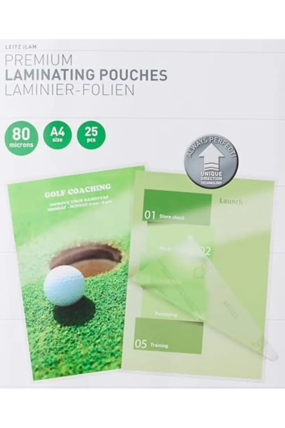 buybeam UDT Laminasyon Poşeti, A4, 80 mikron, 25 adet, Şeffaf pol