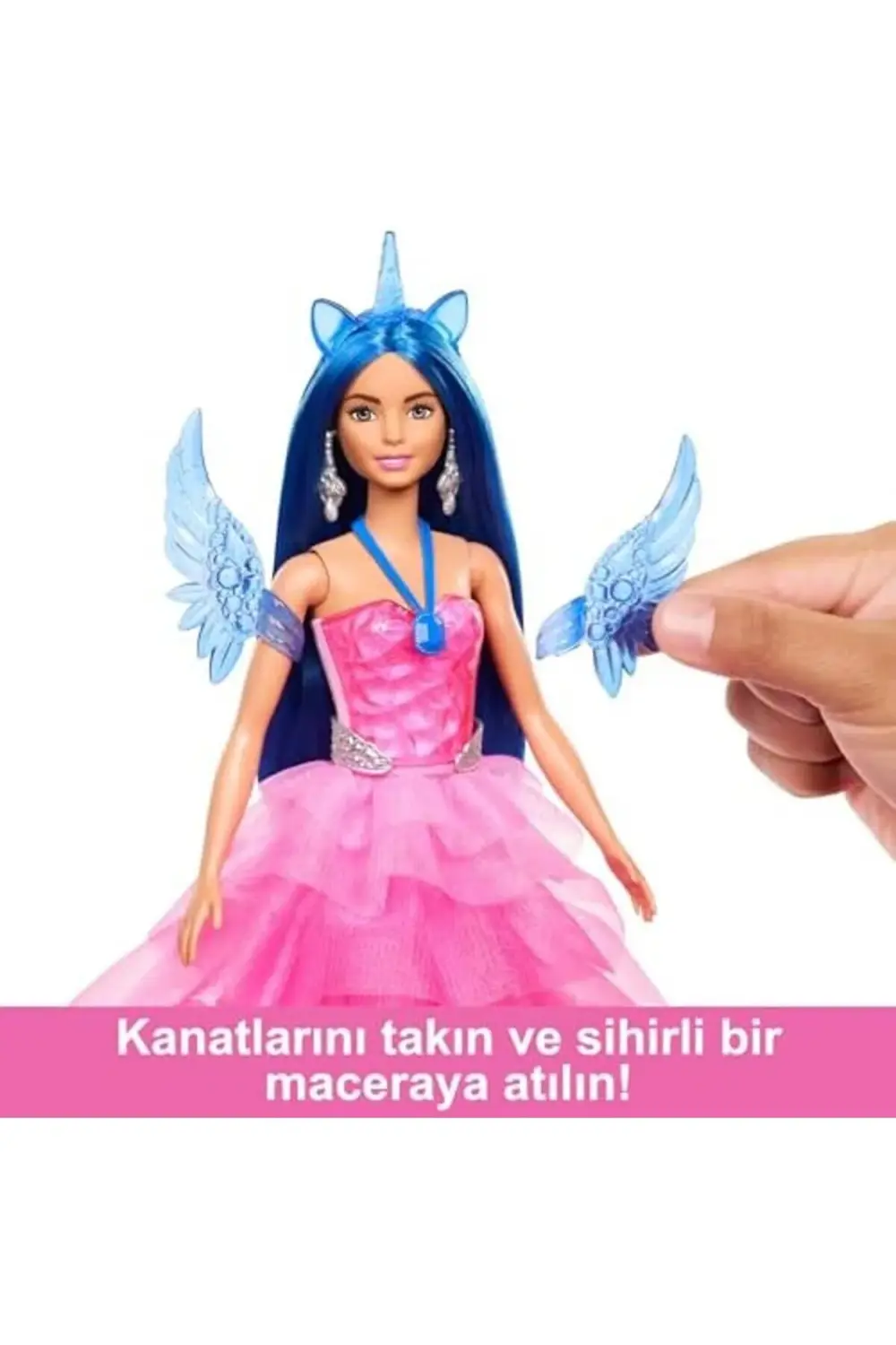 buydash 65. yıla özel, mavi saçlı, pembe bebek ile safir kanatlar