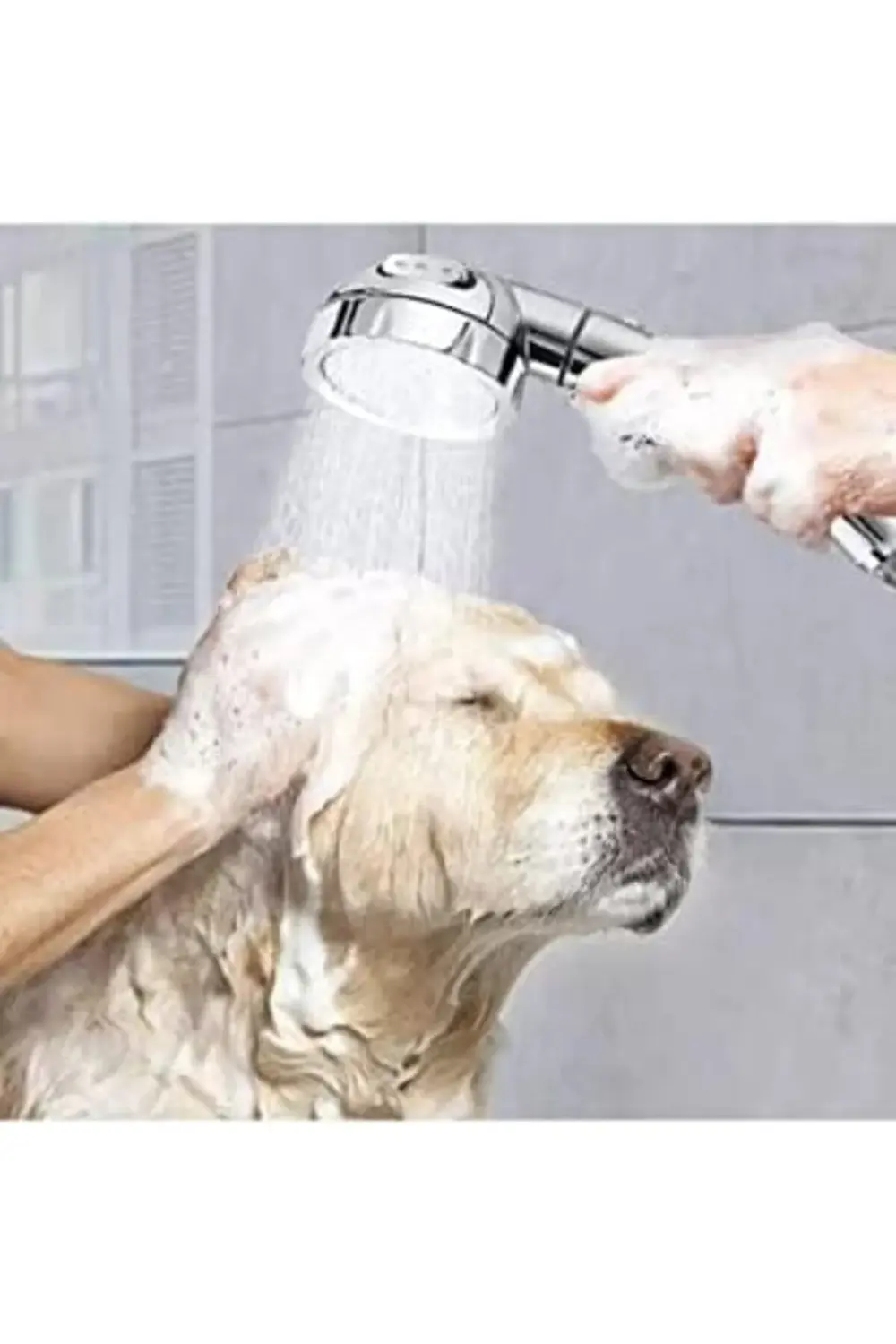 buyflair 3 Fonksiyonlu Stoplu Tasarruflu Krom Mafsallı Örgülü Duş