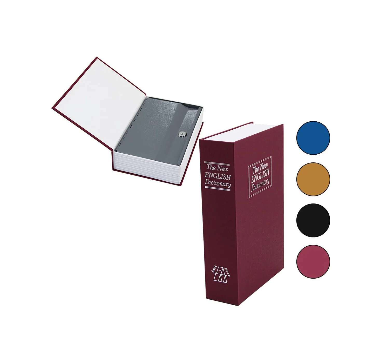 Büyük 240x155x55mm Kitap Modeli Kilitli Kasa - Kumbara 5224
