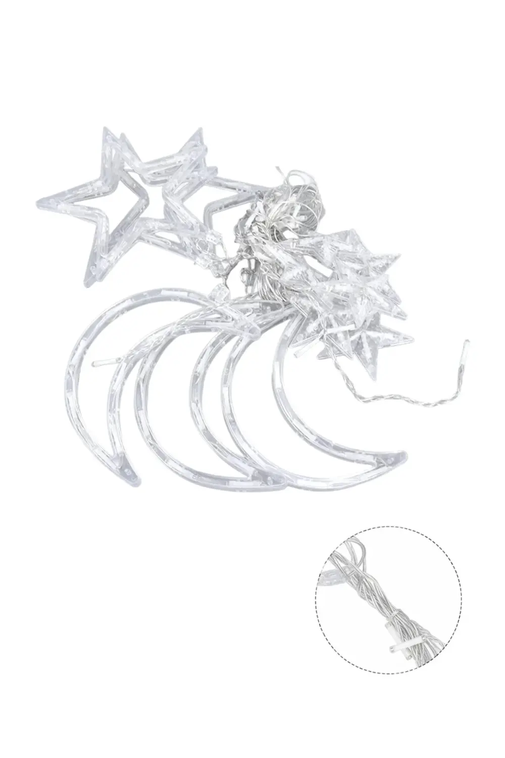 Büyük Ay Yıldız Ramazan Led Işık Dekoratif Işıklı Süs