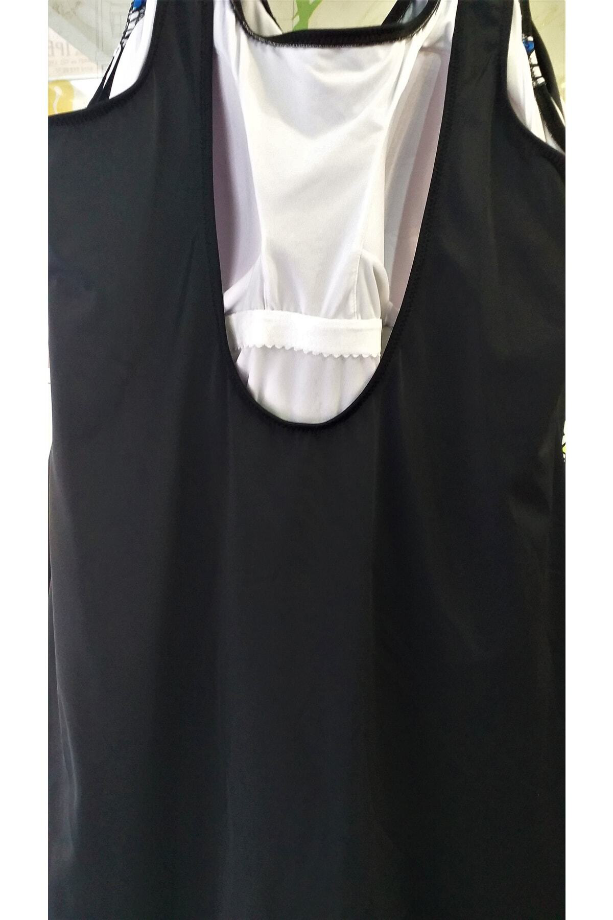 Sunsurf Büyük Beden Elbise Mayo Siyah