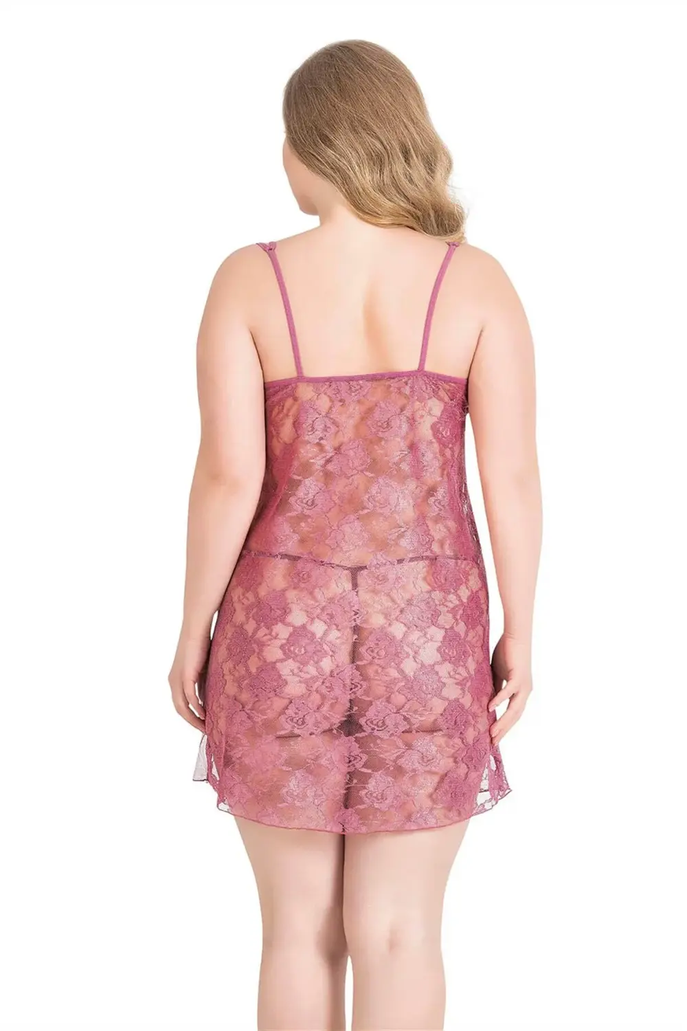 Pilelistore Büyük Beden Gül Kurusu Kısa Tül Gecelik Pilelistore Büyük Beden Gül Kurusu Kısa Tül Gecelik