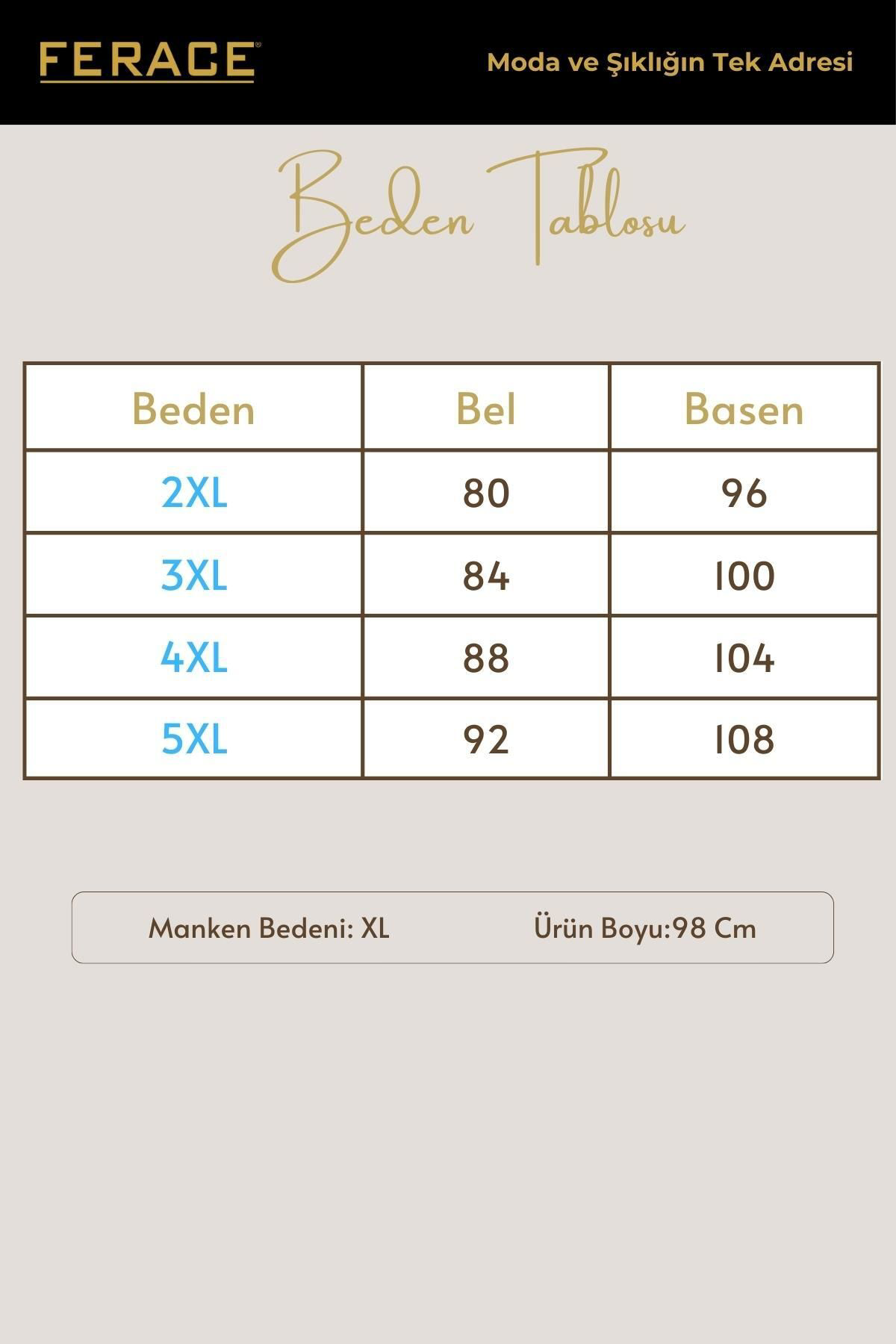 Ferace Büyük Beden Konfor Modeli Toparlayıcı İnceltici Korse Özellikli T