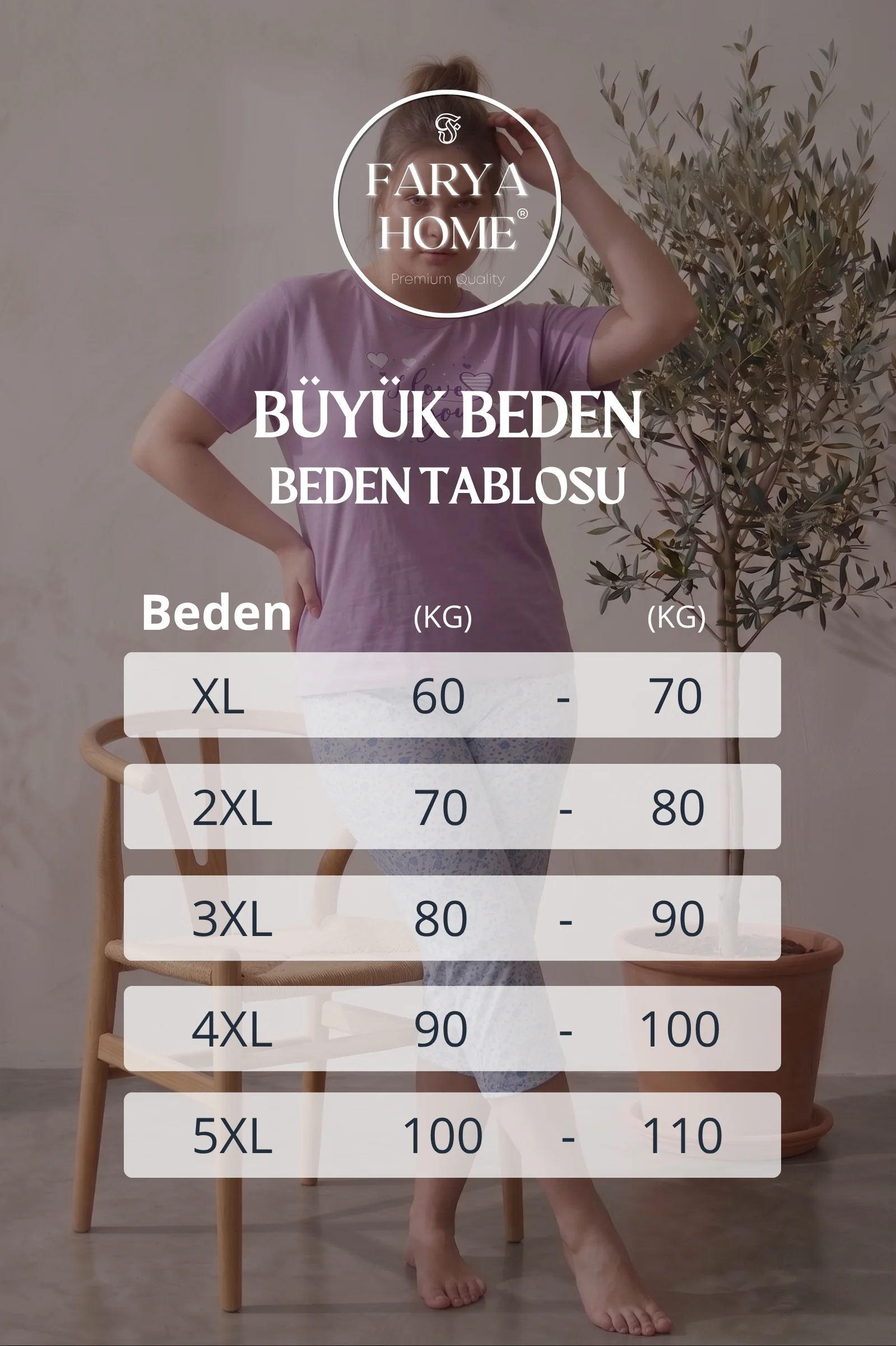 Büyük Beden Pamuklu Desenli Kısa Kollu Bermuda Kapri Pijama Takımı, Mor-Mavi, 5XL Fiyatı, Yorumları ve Özellikleri