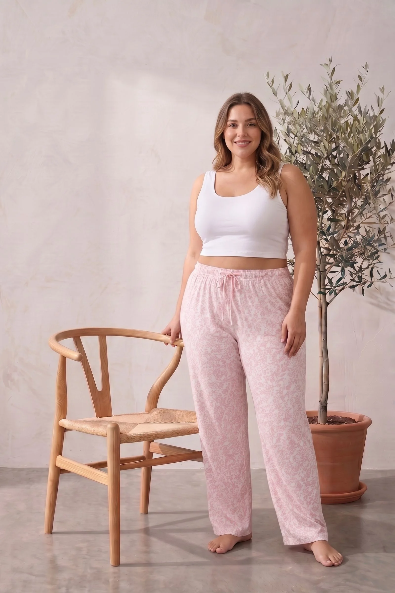 Büyük Beden Pamuklu Desenli Yüksek Bel Pijama Altı Pantolon, Pembe, 2XL Büyük Beden Pamuklu Desenli Yüksek Bel Pijama Altı Pantolon, Pembe, 2XL Fiyatı, Yorumları ve Özellikleri