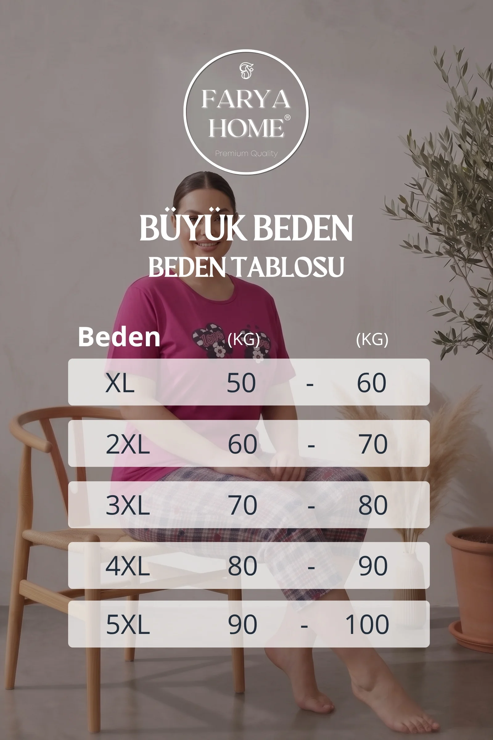 Büyük Beden Pamuklu Desenli Kısa Kollu Bermuda Kapri Pijama Takımı, Fuşya-Lacivert, 2XL Fiyatı, Yorumları ve Özellikleri